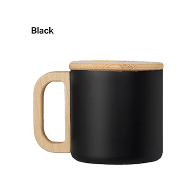 ASHLEY Wooden Handle Stainless Steel Mug – 400ml 3